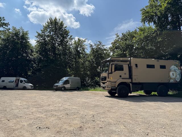 Stellplatz im Wald