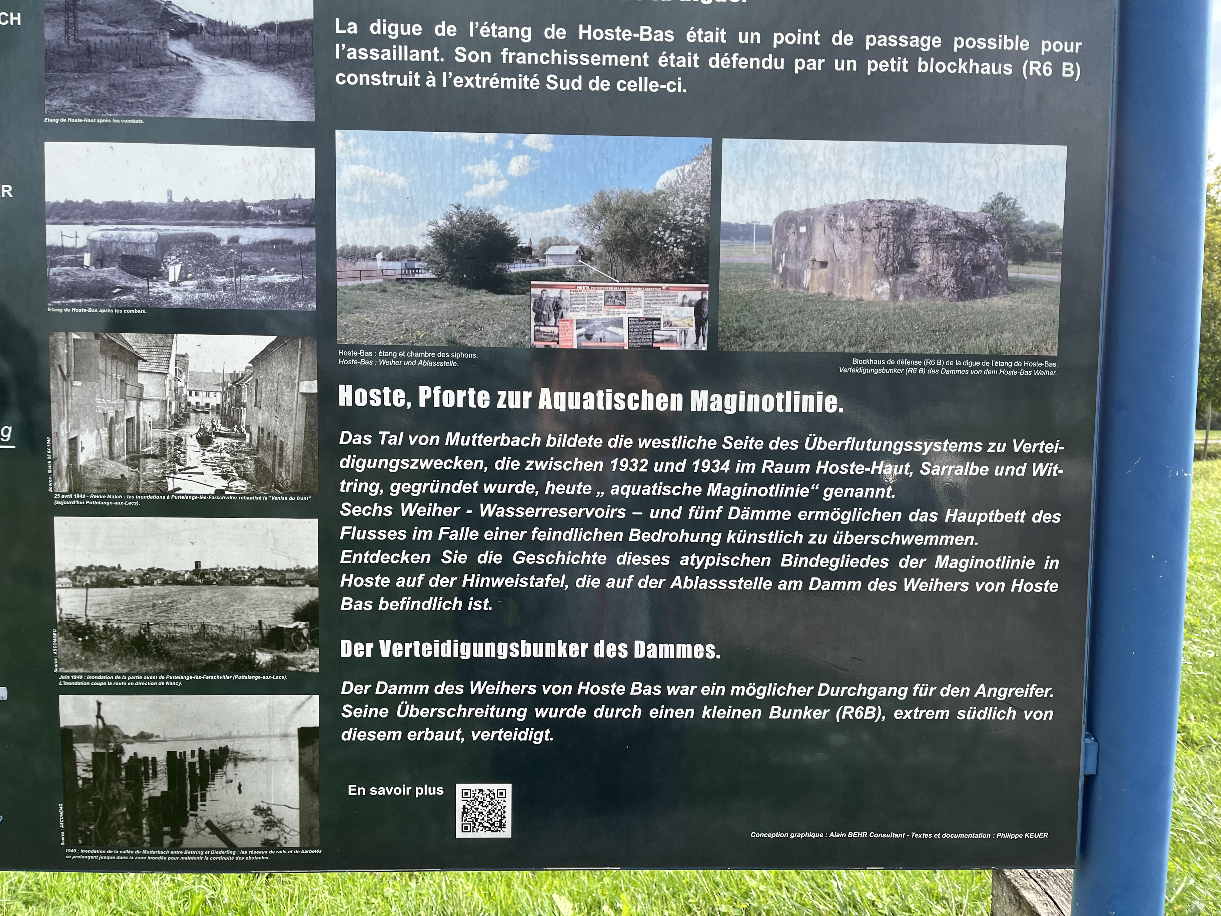 Erklärungsschild Überflutungssystem