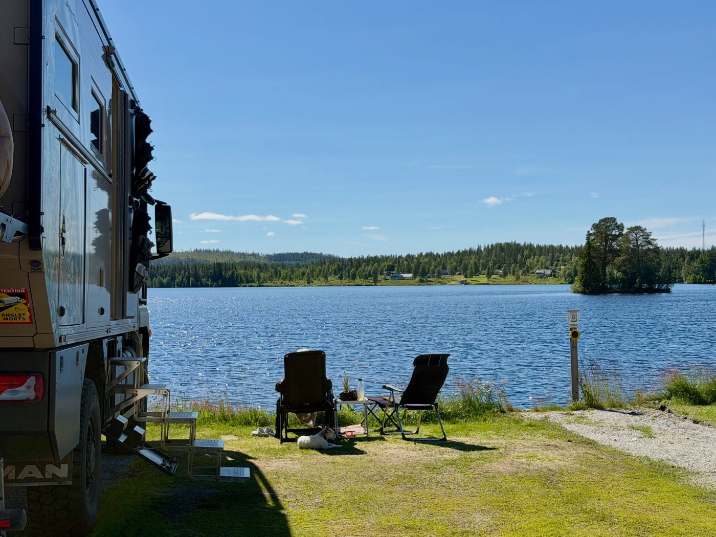 Campingplatz am See bei Vilhelmina
